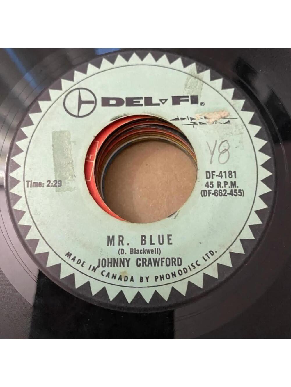 Johnny Crawford - Mr. Blue/Your Nose is Gonna Grow DF-4181 45rpm VG+ R13